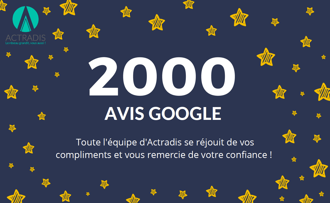 2 000 avis google Actradis