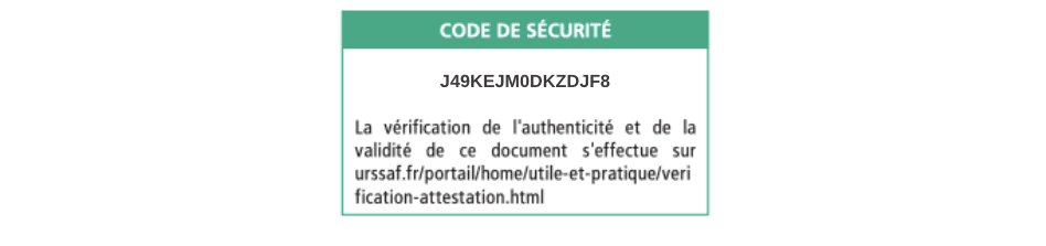 vérifier une attestation sociale de vigilance